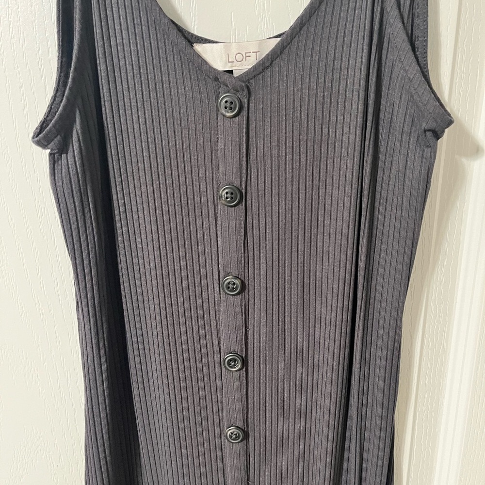 Loft Grey Ribbed Dress! - Picture 2 of 5